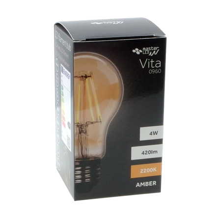 Żarówka LED E27 Filament Vita A60 420lm 4W 2200K amber