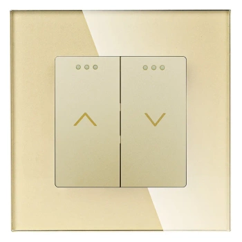 Włącznik szklany żaluzji rolet - złoty - Tawoia Glass