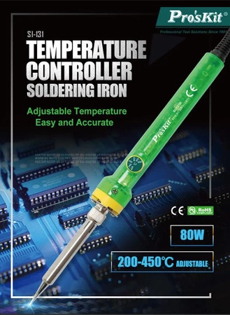 Lutownica kolbowa 80W z regulacją temperatury 200 - 450°C, Proskit SI131B