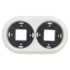 Ramka ceramiczna podwójna biała do włączników i gniazd natynkowych Ceramic Loft