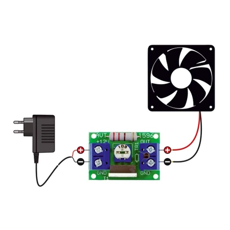 Regulator obrotów wentylatora 12 V z termistorem - zlutowany KIT AVT 1596