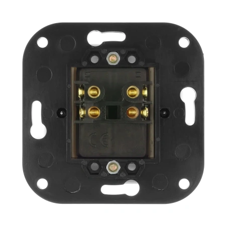 Włącznik światła podwójny ceramiczny, okrągły z ramką, podtynkowy czarny Ceramic Loft