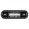 Lampa obrysowa LED biała 6 diod 12/24 V, klosz przyciemniany DARK - L1320