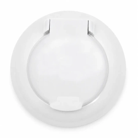 Gniazdo z bolcem uziemiającym, okrągłe, białe, podtynkowe, 16 A, IP44, Vintage Loft