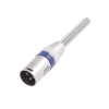 Wtyk XLR męski 3-pin z odgiętką niebieski