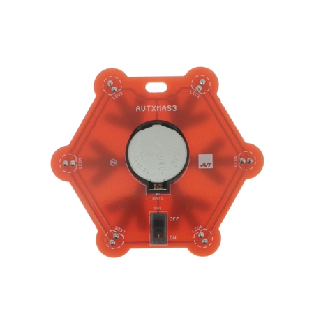 Czerwona świąteczna ozdoba LED RGB - zestaw DIY do nauki lutowania, AVT XMAS3