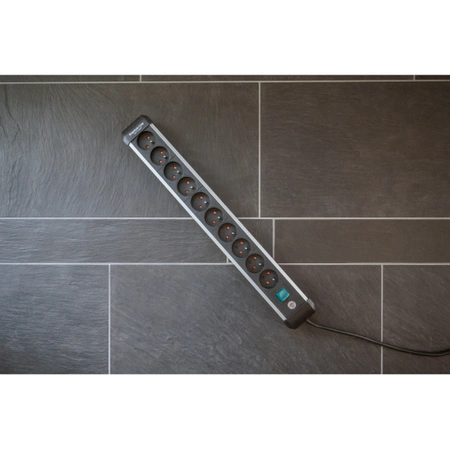 Listwa zasilająca 10 gniazd, 3m, PREMIUM-ALU-LINE, 3G1.5, 1391034000