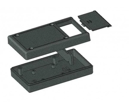 Obudowa 66x111, h=27mm, z miejscem na baterię 9V, Z32