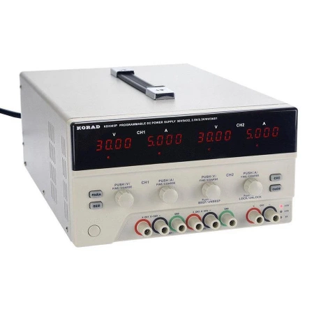 Zasilacz laboratoryjny potrójny 2x30V/2x5A + 5V-3.3V-2.5V/3A KD3305P łącze PC