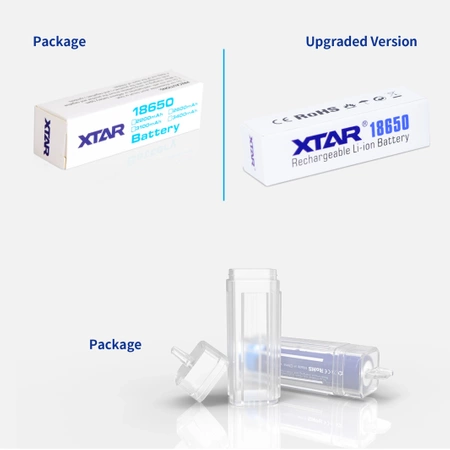 Akumulator Li-Ion 18650 3.7V 2600mAh z zabezpieczeniem, Xtar