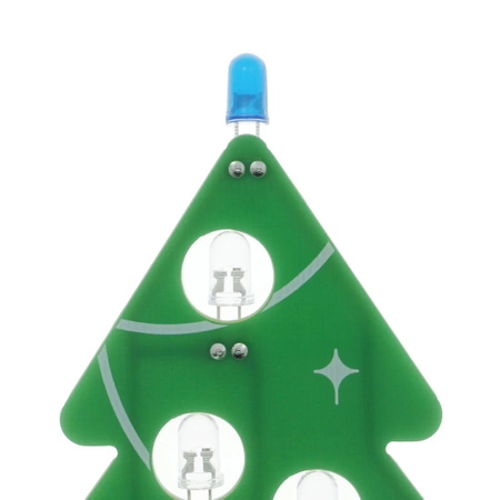 Świąteczna choinka, Bożonarodzeniowe drzewko LED - zestaw DIY, AVT XMAS1