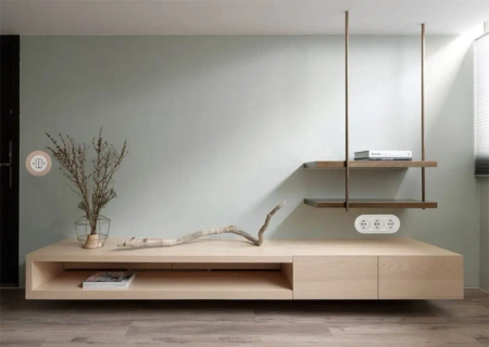 Włącznik światła pojedynczy ceramiczny, okrągły podtynkowy biały Ceramic Loft