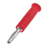 Wtyk izolowany 2mm lamelkowy lutowany 10A, czerwony