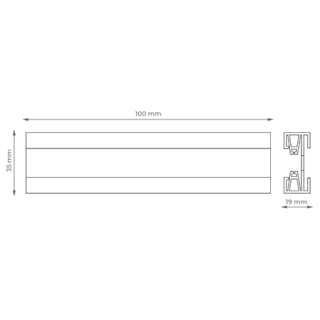 Zestaw oświetlenia szynowego X-LINE: 4 reflektory GU10, 2x1m szyny, złączka prosta, czarny