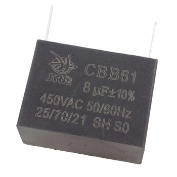 Kondensator rozruchowy do silnika 8µF 450VAC, CBB61, do druku, raster 42mm, 48 × 26 × 37 mm