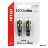 Żarówki LED W5W T10 bez CANBUS 12/24 V, 10 diod SMD 2525, soczewka, światło białe, 2 szt. - AMiO 04993