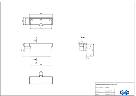 Maskownica pełna ZD2TC PC/ABS V0: 4 sztuki (ZD1002,ZD1004)