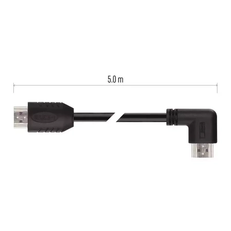 Przewód HDMI - HDMI kątowy v2.0 5m EMOS