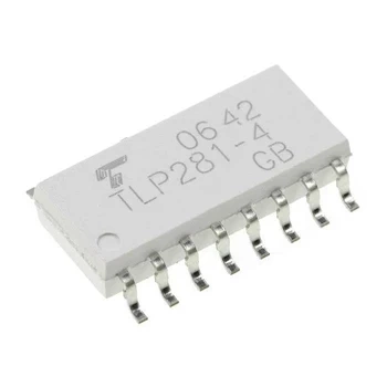 Transoptor TLP281-4, 4-kanałowy, SO-16 SMD, izolacja galwaniczna 2,5 kV