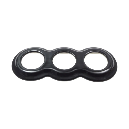 Ramka potrójna okrągła typu ósemka ceramiczna czarna Ceramic Loft