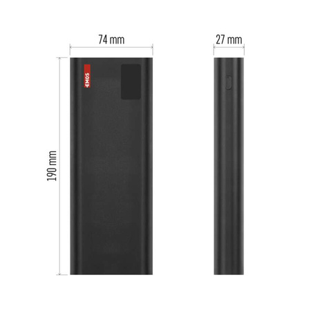 Powerbank, 27000 mAh, 100 W, szybkie ładowanie PD, czarny, EMOS B0561