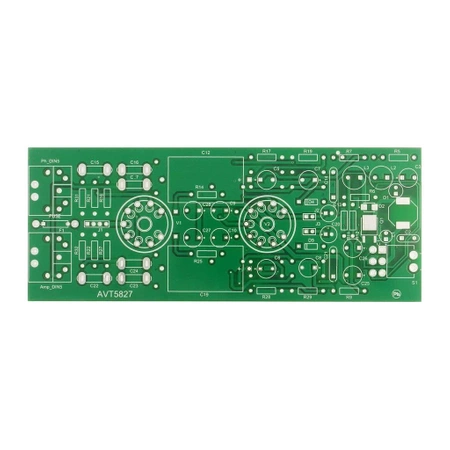 Przedwzmacniacz lampowy stereo RIAA do gramofonu MM - PCB do projektu AVT 5827