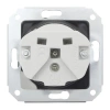 2x Gniazdko elektryczne kwadratowe z ramką podwójną, czarne, montaż podtynkowy, Ceramic Loft