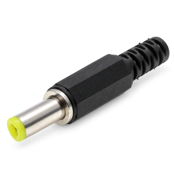 Wtyk zasilający DC 2,1/5,5/14 mm prosty, na kabel, wzmocniony HQ