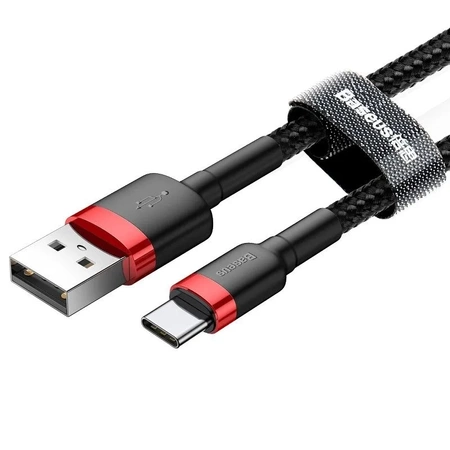 Kabel USB do USB-C Baseus Cafule 2A 2m czerwono-czarny CATKLF-C91
