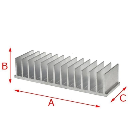 Radiator A4291 165x35x50mm, 1.7K/W