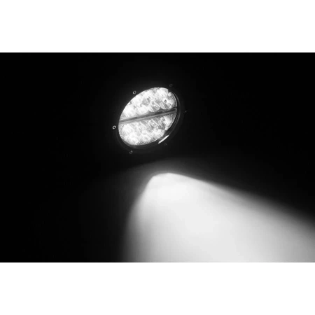 Reflektor drogowy LED samochodowy, 2 funkcje: pozycyjne, drogowe, 5690 lm, 52W, 14 LED, 12V/24V, L3427