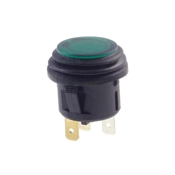 Przełącznik samochodowy ASW-29D 12V/20A zielony on-off