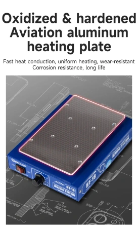 Stół grzewczy HT-18, 450 W, termostat, do podgrzewania PCB, Mechanic