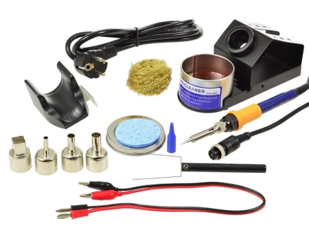Stacja lutownicza 853D5A, zasilacz 30V 5A, grotówka 75W