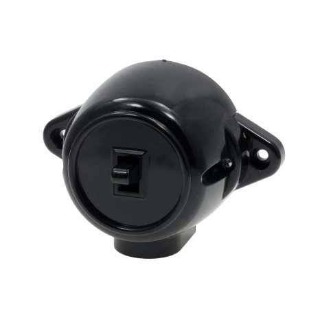 Włącznik dzwonkowy, montaż natynkowy, kolor czarny, seria Retro PRL