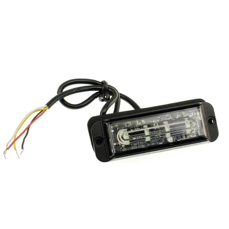 Lampa błyskowa LED do pojazdu, 20W, 4 LED, światło niebieskie, R65 R10, 12V/24V, LW0034