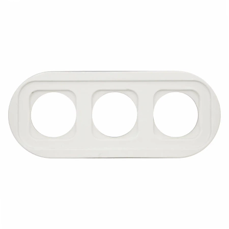 Ramka potrójna owalna ceramiczna czarna Ceramic Loft