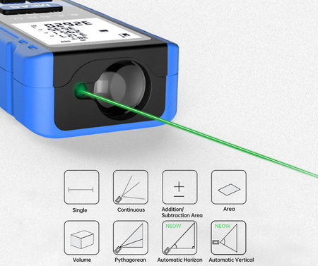 Laserowy miernik odległości, dalmierz 60m, Noyafa NF-275L