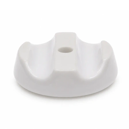 Uchwyt kabla ceramiczny biały 33×18 mm na 2 przewody - Ceramic Classic Loft