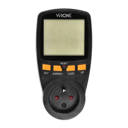 Watomierz, Licznik energii do gniazdka, 16A, VIRONE EM4 czarny