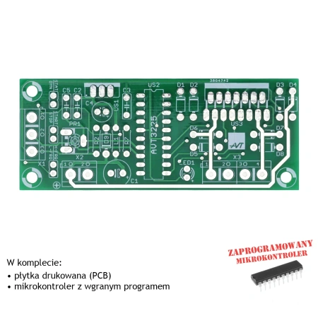Uniwersalny sterownik silnika krokowego - PCB i mikroprocesor do projektu AVT 3225