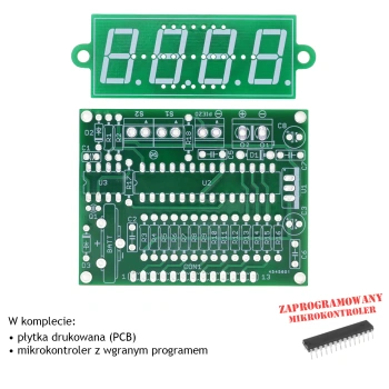 Prosty zegar LED z budzikiem - PCB i mikroprocesor do projektu AVT 3132