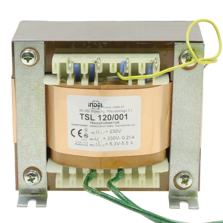 Transformator sieciowy lampowy TSL 120/001, 120VA, 330V + 6,3V, 5,5A, Indel
