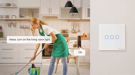 Dotykowy włącznik światła WiFi + RF 433 Sonoff T2 EU TX (2-kanałowy)