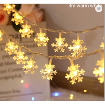 Ozdobny łańcuch LED gwiazdki 3m, biały ciepły 2700K, zasilanie 3xAA