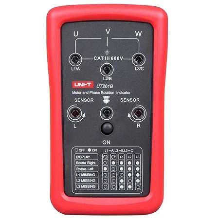Tester kolejności faz Uni-T UT-261B, 90-600 V AC, wykrywanie braku fazy