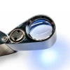 Lupa jubilerska 30x z podświetleniem LED, soczewka 21 mm, składana, w etui, zasilanie 3× LR927