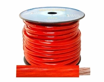 Przewód zasilający Car Audio 2 Ga, średnica 12 mm, czerwony, 1 mb
