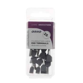 Tulejka kablowa podwójna izolowana 2.5mm² 10mm - końcówka tulejkowa miedziana, blister 25szt