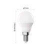 Żarówka LED E14 kulka Mini Globe, 5,5 W, odpowiednik 40 W, neutralna biel, 470 lm, EMOS ZAR-E-ZL1F23
